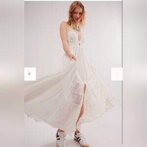 Hadlee Free People White Lace Maxi Dress